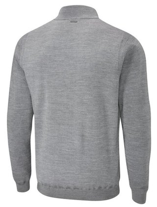 PING Croy Lined Half Zip men's sweater, french grey marl