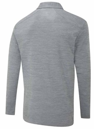 PING Creek long sleeve men's polo, rock melange