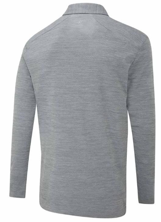 PING Creek long sleeve men's polo, rock melange