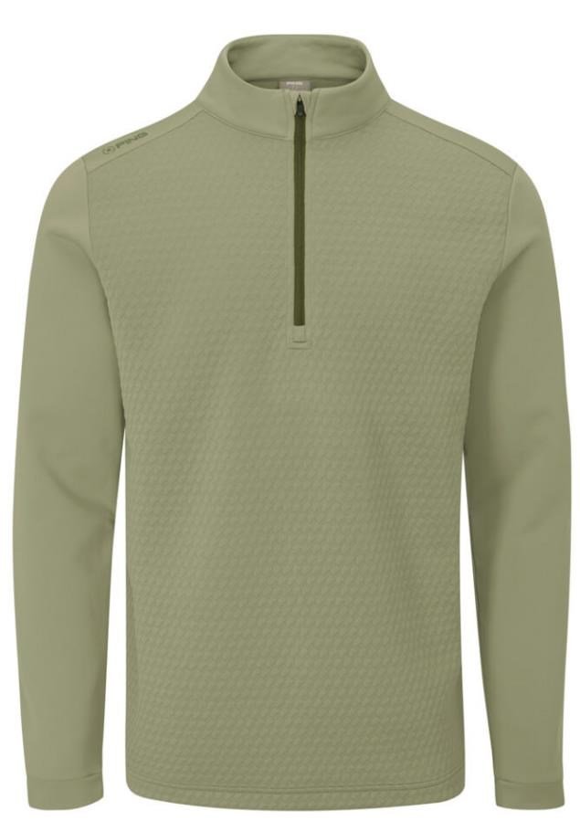 PING Nolan Quarter Zip Fleece men's sweatshirt, lichen