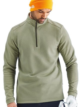 PING Nolan Quarter Zip Fleece men's sweatshirt, lichen
