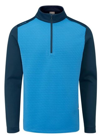 PING Nolan Quarter Zip Fleece men's sweatshirt, tidal blue/navy
