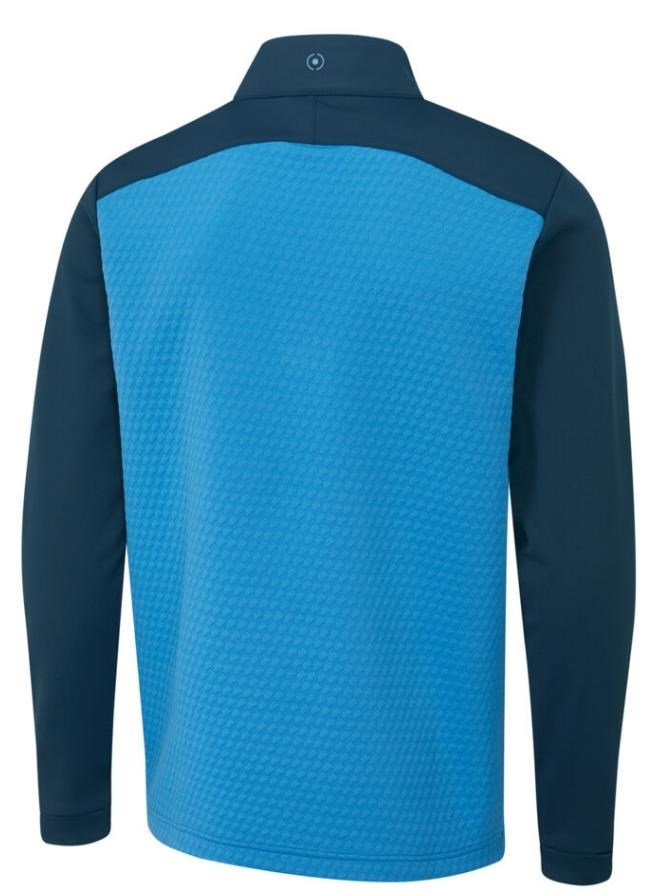 PING Nolan Quarter Zip Fleece men's sweatshirt, tidal blue/navy