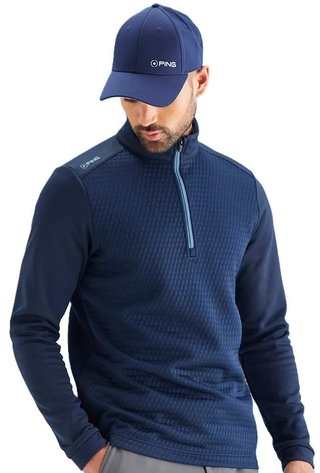 PING Nolan Quarter Zip Fleece men's sweatshirt, navy