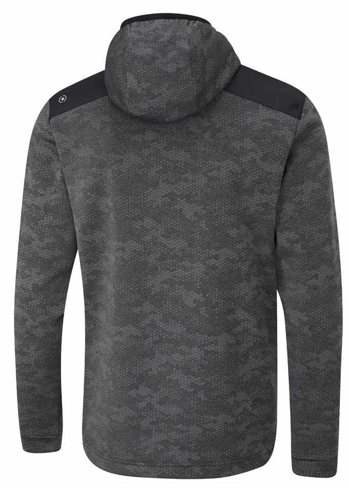 PING Nexa Hooded half zip fleece men's sweatshirt, black