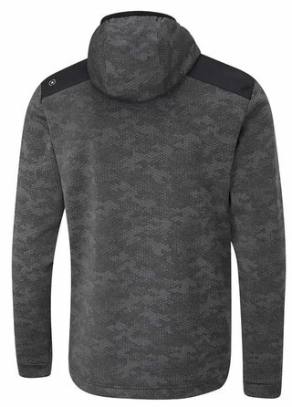 PING Nexa Hooded half zip fleece men's sweatshirt, black