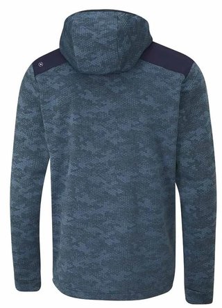 PING Nexa Hooded half zip fleece men's sweatshirt, blue fusion/navy
