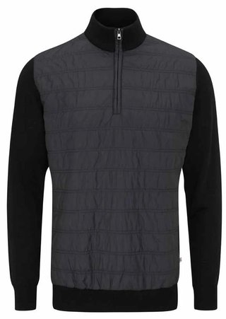PING Connell Hybrid quarter-zip men's sweater, black