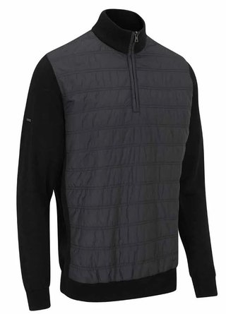 PING Connell Hybrid quarter-zip men's sweater, black
