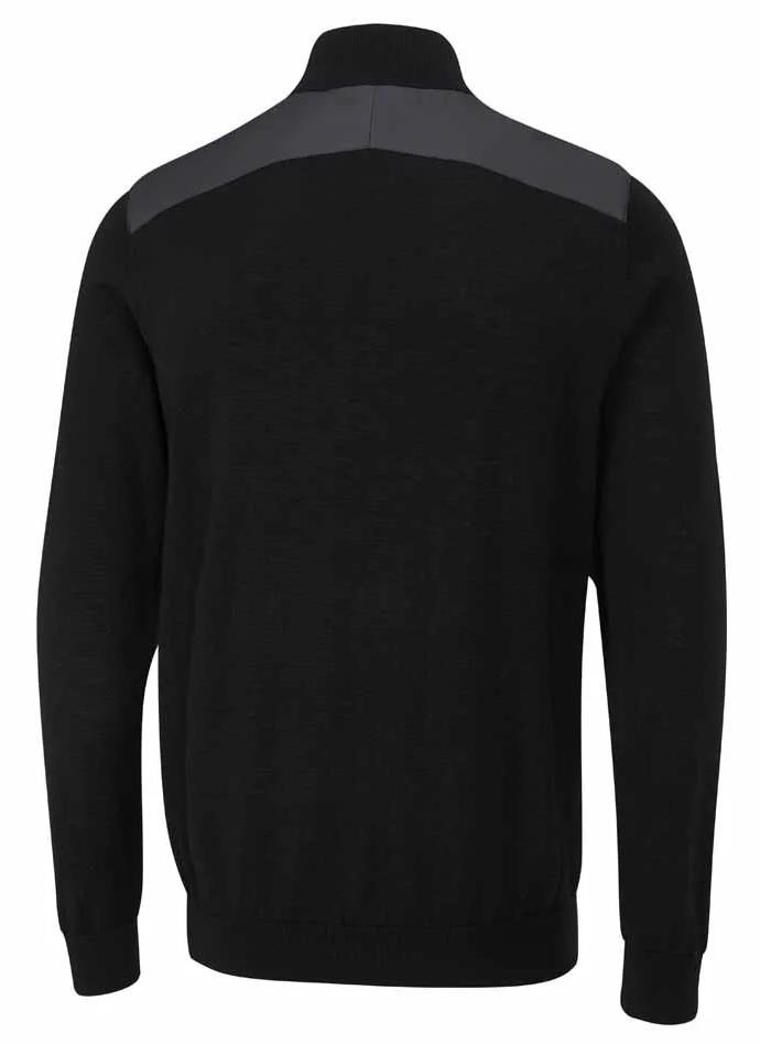 PING Connell Hybrid quarter-zip men's sweater, black