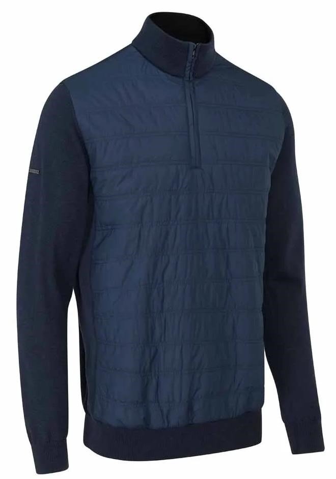 PING Connell Hybrid quarter-zip men's sweater, navy