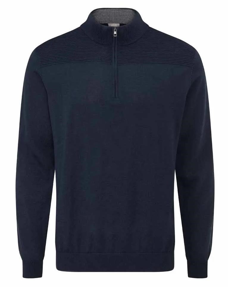 PING Dorset Quarter zip mens sweater, navy