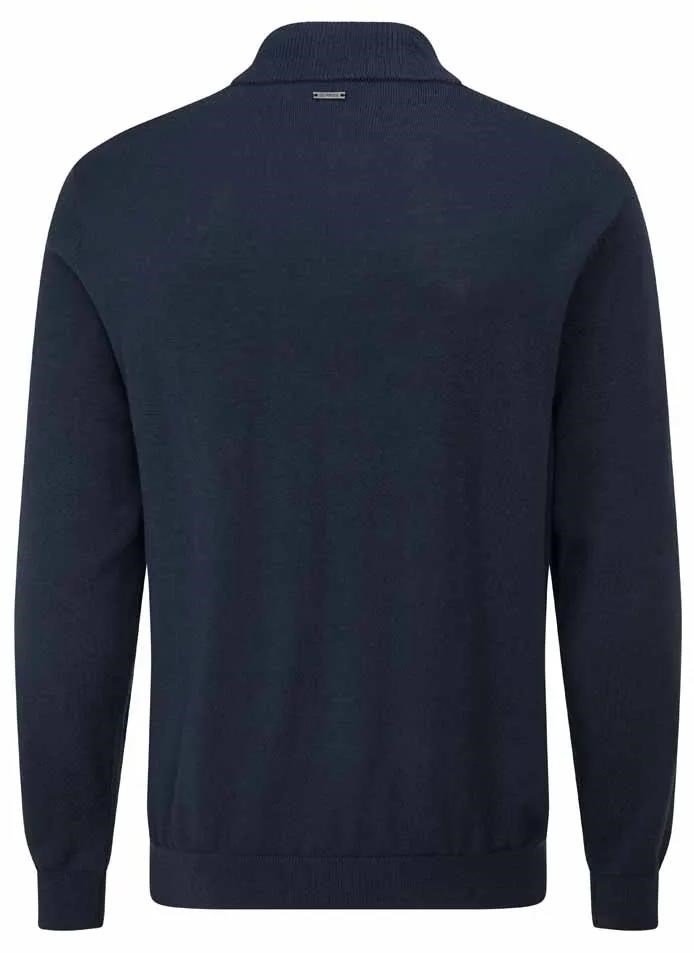 PING Dorset Quarter zip mens sweater, navy