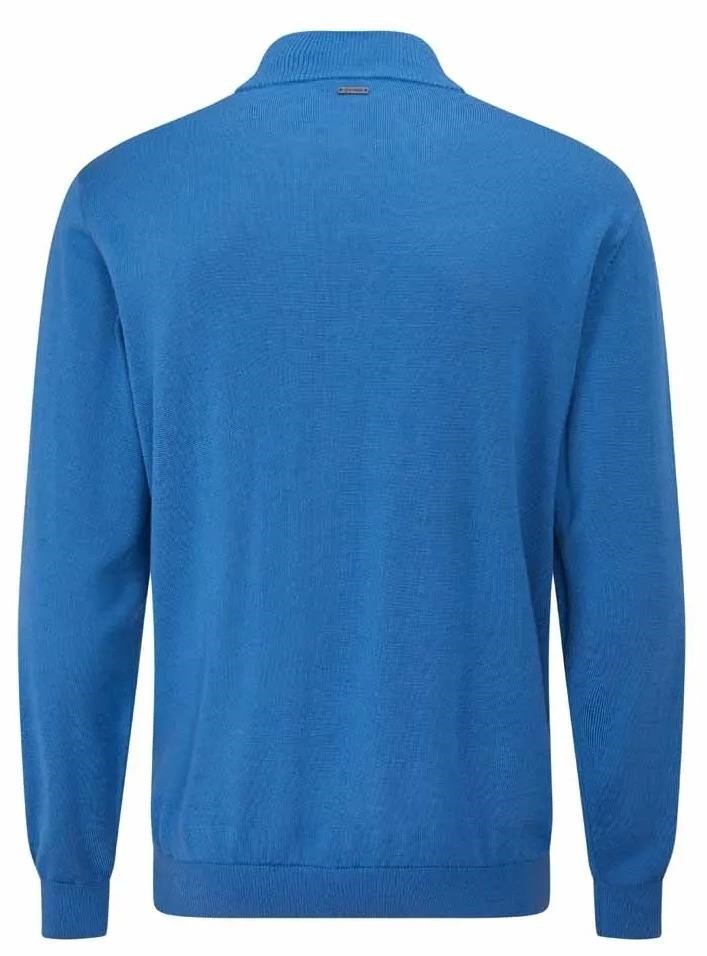 PING Dorset Quarter zip mens sweater, tidal blue