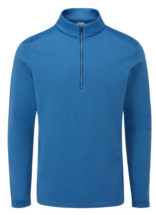 PING Bexton Half Zip Fleece mens sweatshirt, tidal blue multi