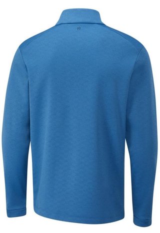 PING Bexton Half Zip Fleece mens sweatshirt, tidal blue multi