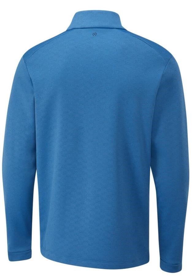 PING Bexton Half Zip Fleece mens sweatshirt, tidal blue multi