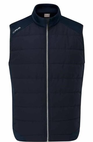 PING Aiden Hybrid fleece mens vest, navy