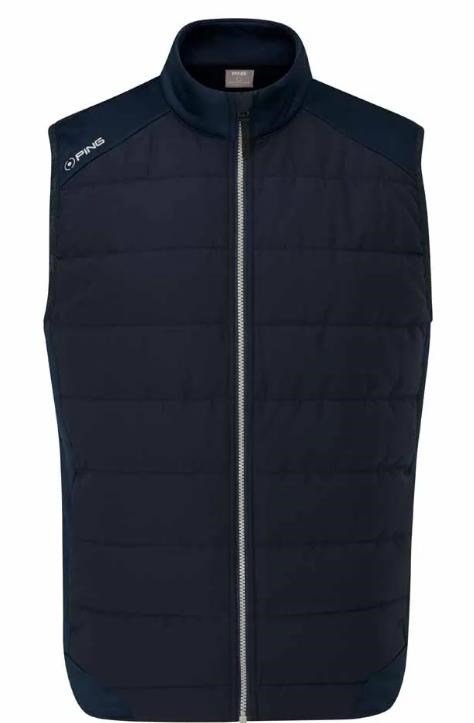PING Aiden Hybrid fleece mens vest, navy