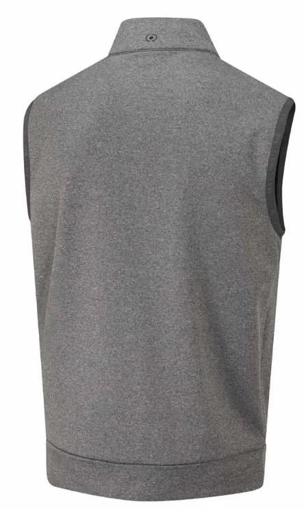 PING Aiden Hybrid Fleece men's vest, asphalt marl/black