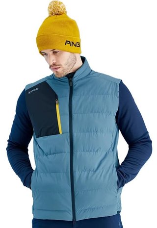 PING Norse Cocoon insulated PrimaLoft® men's vest, blue fusion/navy