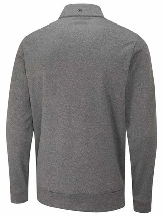 PING Aiden Hybrid fleece mens jacket, asphalt marl/black