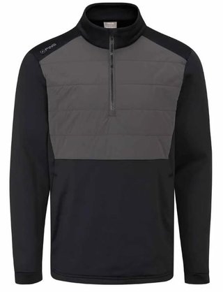 PING Astbury fleece mens jacket, black/asphalt