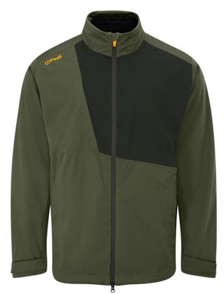 PING Impervious Waterproof men's jacket, dark olive/black