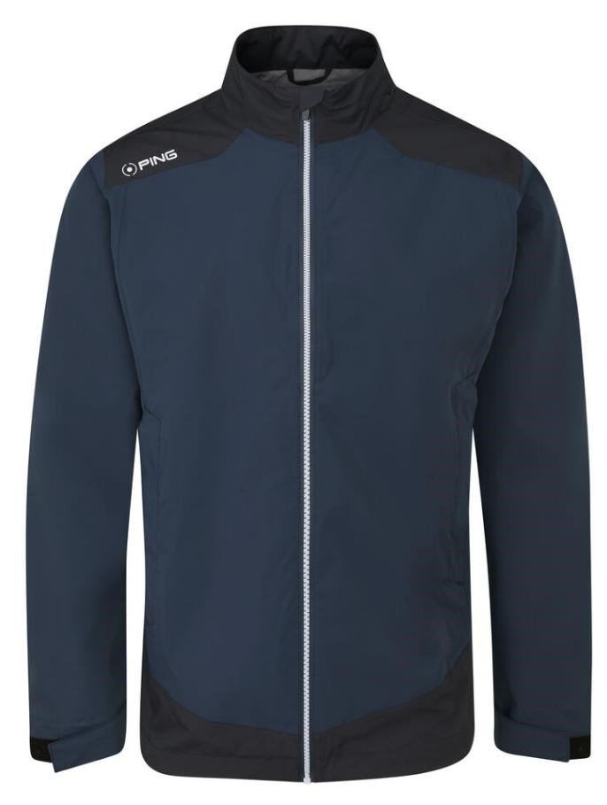 PING AquaDrive Waterproof men's jacket, oxford blue/black