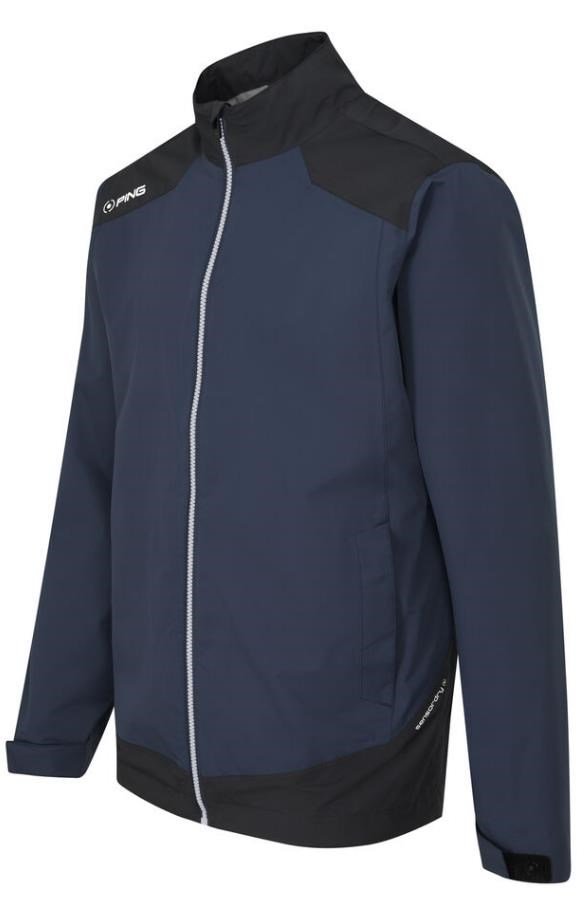 PING AquaDrive Waterproof men's jacket, oxford blue/black
