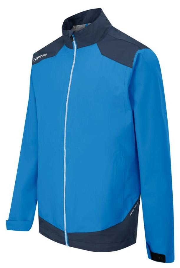 PING AquaDrive Waterproof men's jacket, brilliant blue/oxford blue