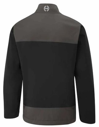 PING AquaDrive Half-Zip men's waterproof jacket, black/asphalt