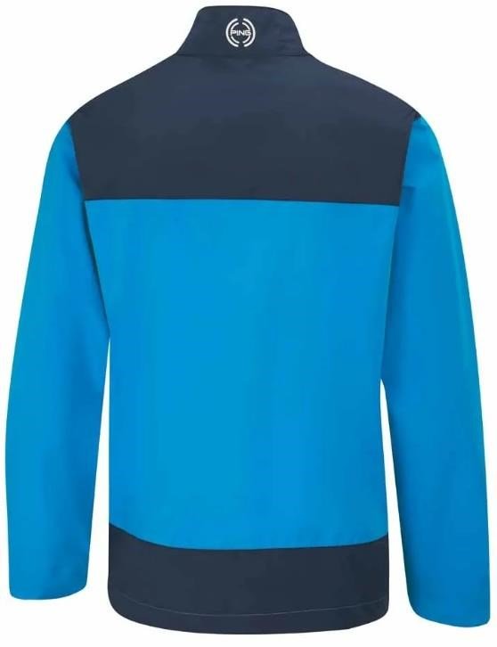PING AquaDrive Half-Zip men's waterproof jacket, brilliant blue/oxford blue