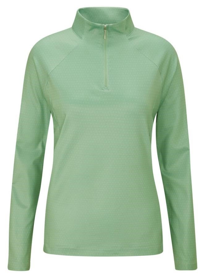 PING Jasmine Printed Long Sleeve women's top, eucalyptus multi