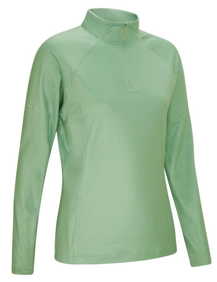 PING Jasmine Printed Long Sleeve women's top, eucalyptus multi
