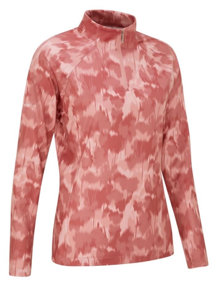 PING Jasmine Printed Long Sleeve ladies top, rose multi