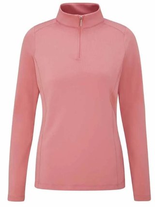 PING Aveline Half Zip long sleeved ladies shirt, muted pink