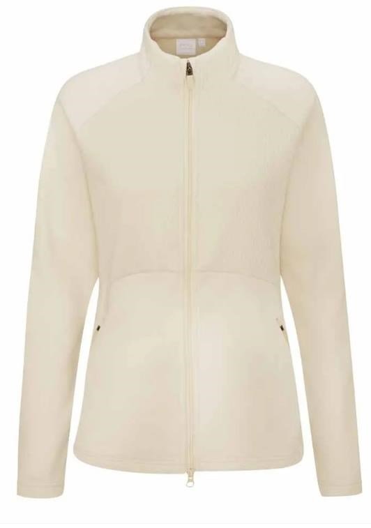 PING Catherine Full Zip Fleece ladies sweatshirt, chalk