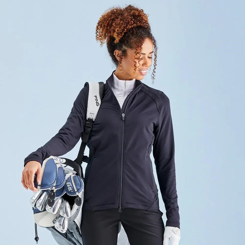 PING Eda Lightweight Full Zip women's jacket, black