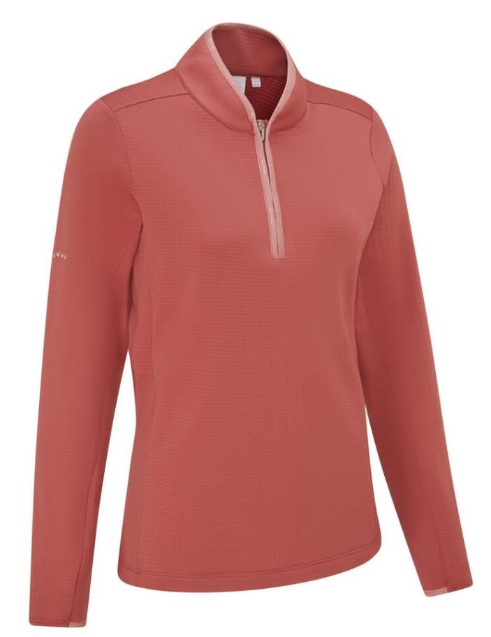 PING Abigale Performance Fleece women's sweatshirt, rose