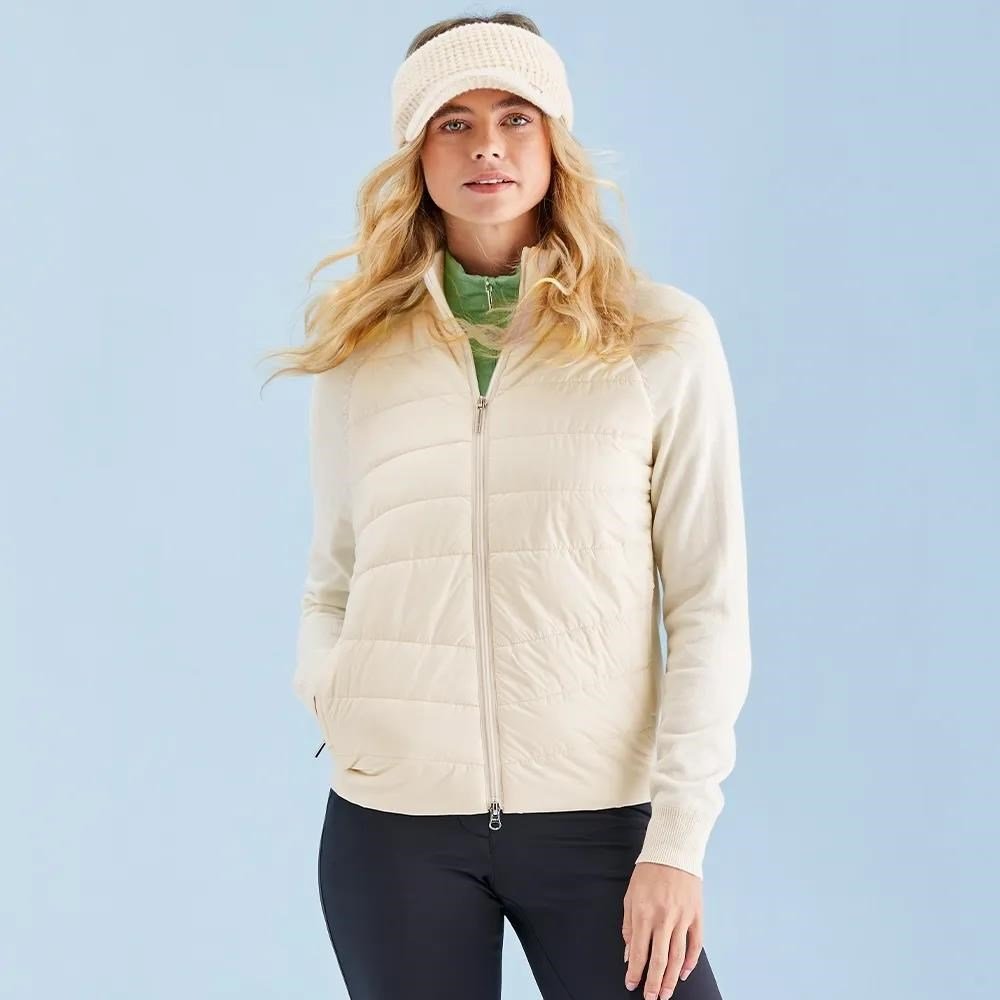 PING Fran Hybrid full-zip ladies jacket, chalk/egret