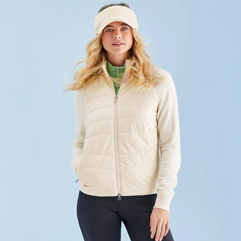 PING Fran Hybrid full-zip ladies jacket, chalk/egret