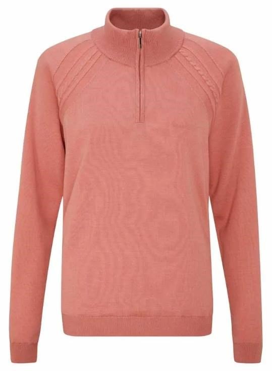 PING Melodie Half-zip lined ladies sweater, muted pink