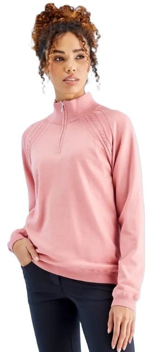 PING Melodie Half-zip lined ladies sweater, muted pink