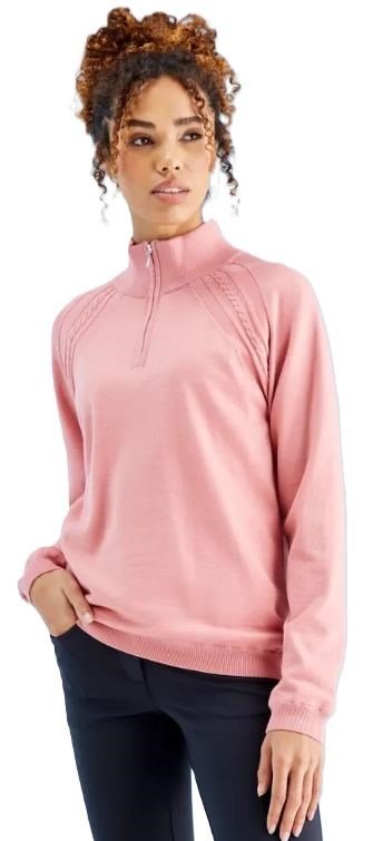 PING Melodie Half-zip lined ladies sweater, muted pink