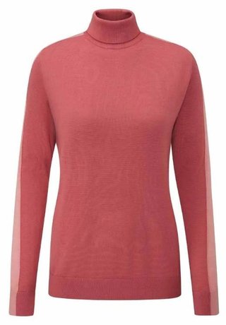 PING Lockett Roll neck ladies sweater, rose/muted pink