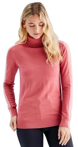 PING Lockett Roll neck ladies sweater, rose/muted pink