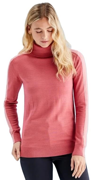 PING Lockett Roll neck ladies sweater, rose/muted pink