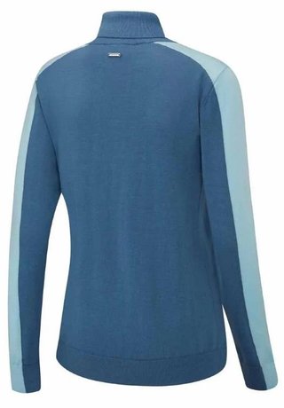 PING Lockett Roll neck ladies sweater, blue fusion/crystal blue
