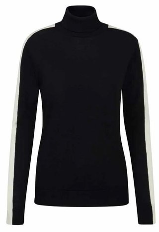 PING Lockett Roll neck ladies sweater, black/chalk
